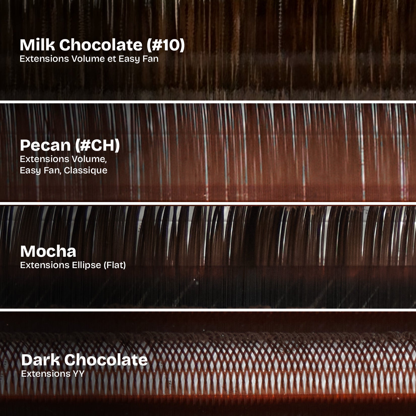 Ellipse / Flat Extensions ♡ Mocha